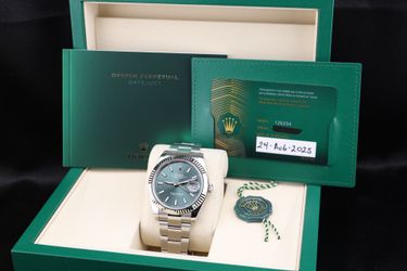 Rolex DateJust 41 Mint Green Dial On Oyster Fluted Bezel 2025 126334