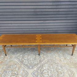 Lane Acclaim Mid Century Extra Long Walnut Dovetail Coffee Table.