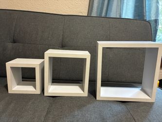 White shelves