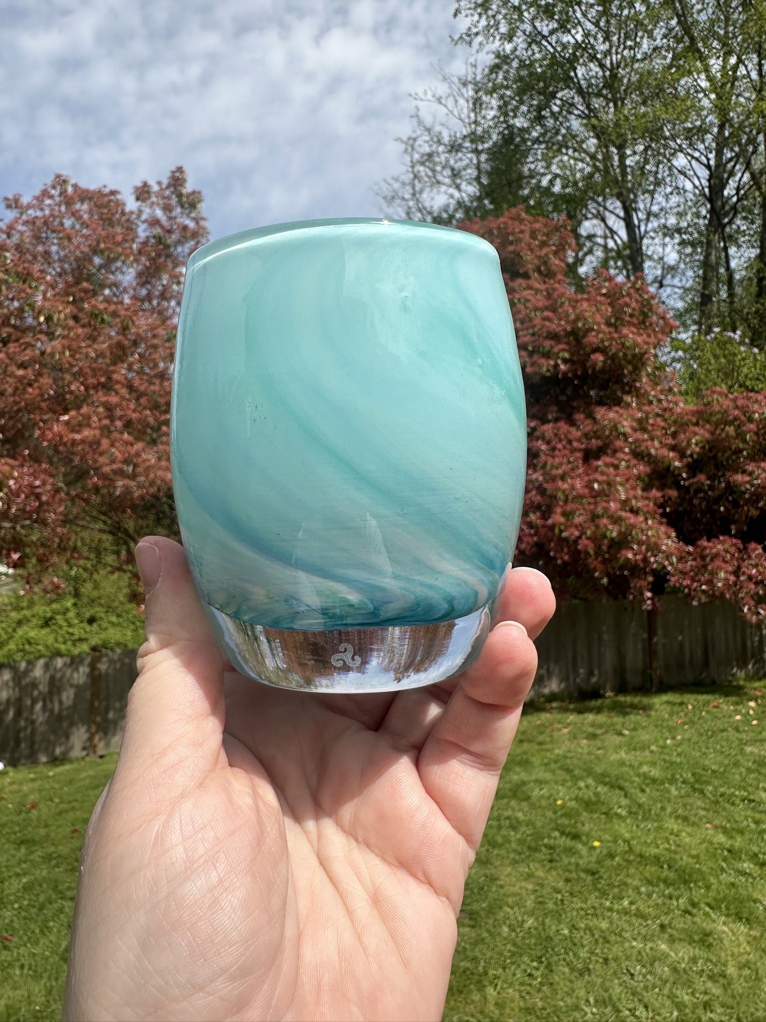 Glassybaby On Base Swirl Candle Holder