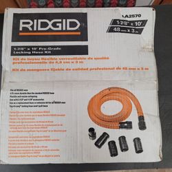 Ridgid 1-7/8" X 10' Pro-Grade Locking Hose Kit