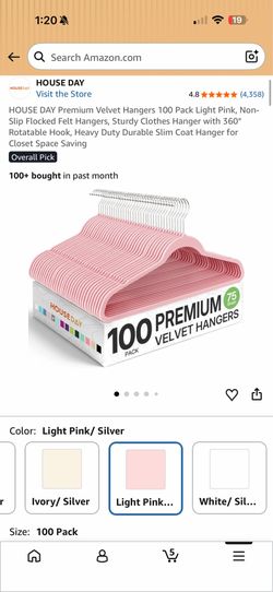 Pink non slip hangers