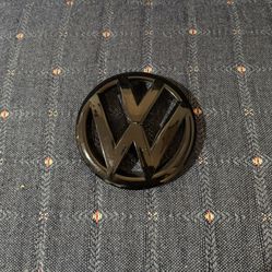 Black VW Emblem/Badge 5.5 Inch Diameter