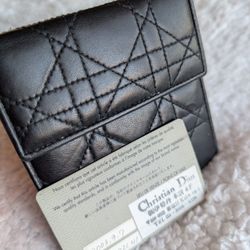 Christian Dior Trifold Leather Wallet