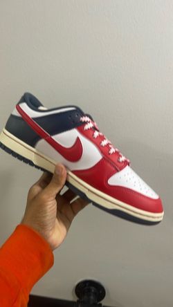 NEW Original Authentic- Nike Dunk Low Red White Navy Sneakers size 10