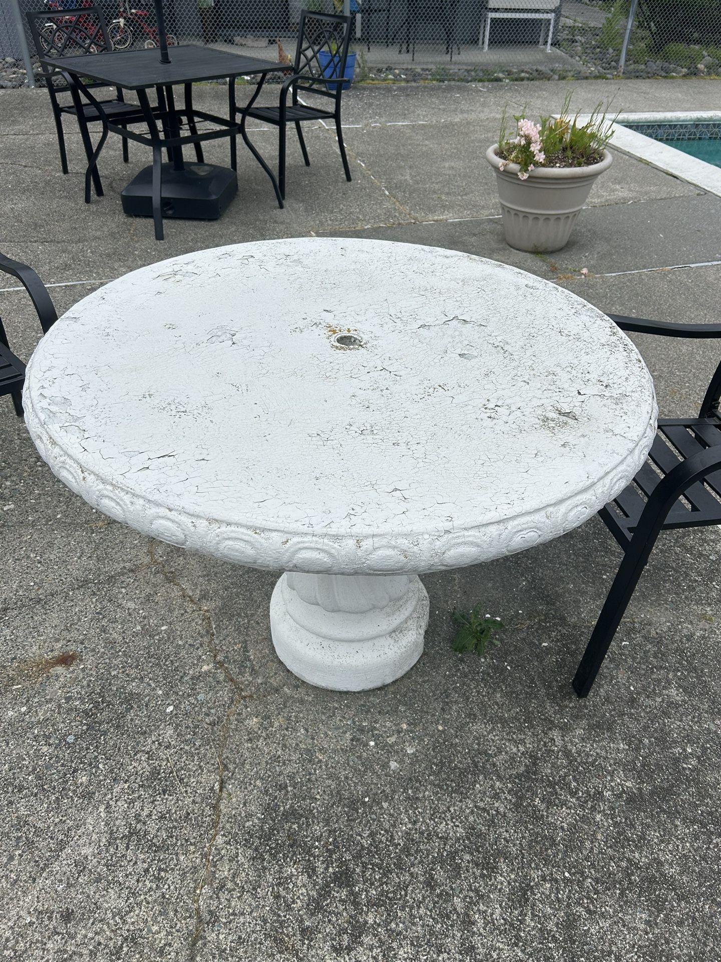 2 Concrete Outdoor Patio Tables Free