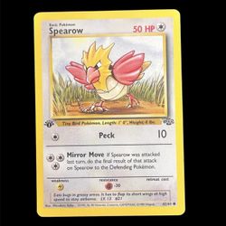 Pokémon Spearow 1st Edition Jungle Card 62/64 50 HP Basic Common Peck