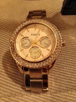 Gold Fossil Watch ES3101