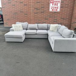 White Sectional Couch 