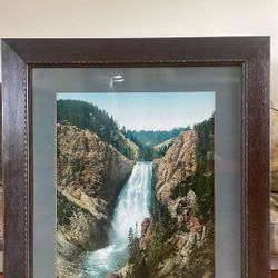 Albert Bierstadt Lower Yellowstone Falls Painting Print 36.5x43.5in