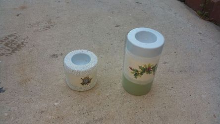 2 candle holders for Christmas