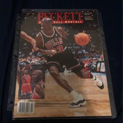 Michael Jordan On Cover Of Feb 1996 Beckett Magazine
