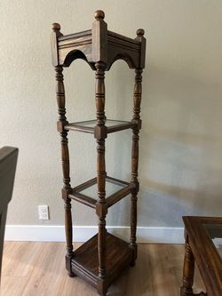 Curio display shelf - walnut finish
