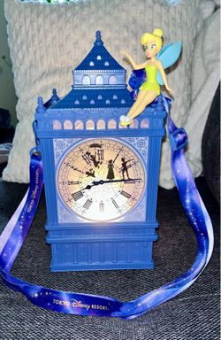RARE Peter Pan Tinker Bell  light up clock Big Ben Nightlight lantern. Disneyland Resort Tokyo DISNEY collectible EUC kids toy popcorn bucket