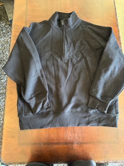 Aritzia Sweatfleece Boyfriend Fit 1/4-Zip Pullover – Size L