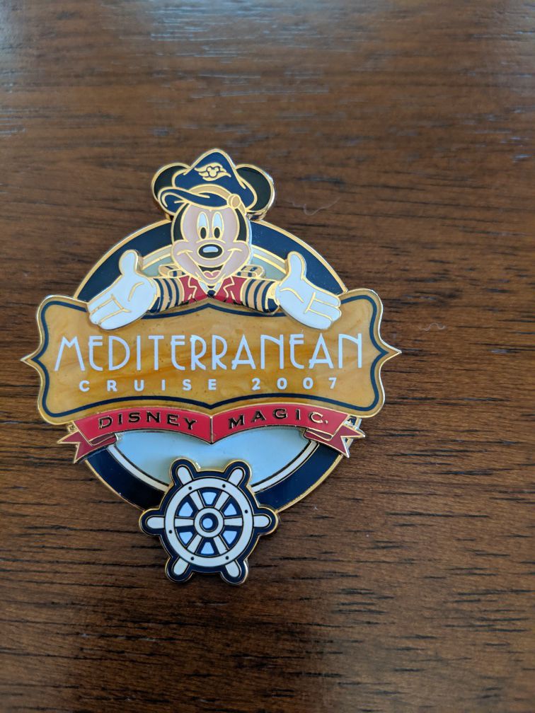 Disney Mediterranean Cruise Disney Magic 2007 pin with Mickey Mouse