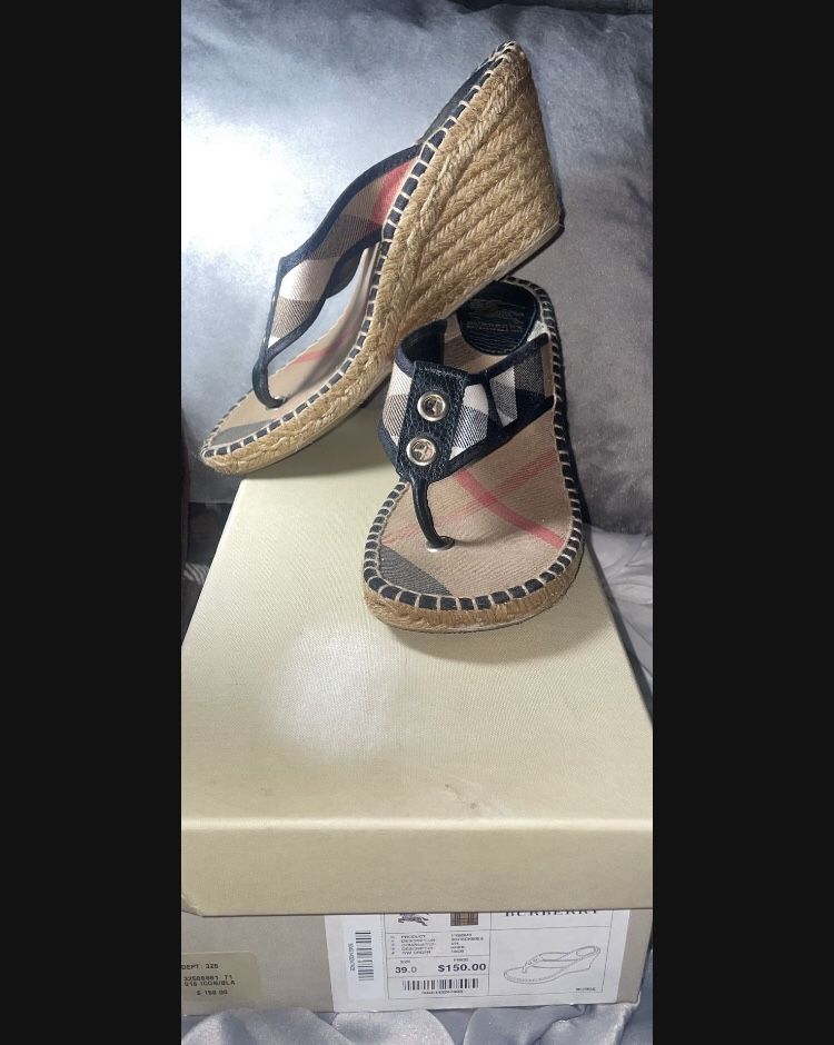 Burberry Wedge Sandals Size 39
