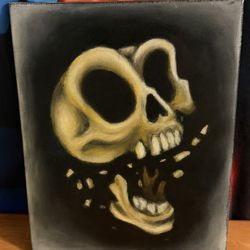 Oil Pastel Skull