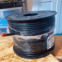 PCT AT677TS-BVV1P RG6 Drop Cable - 500 ft. 18 RG6 Quad Shield CU CATV CM/CL2 Coaxial Cable in Black