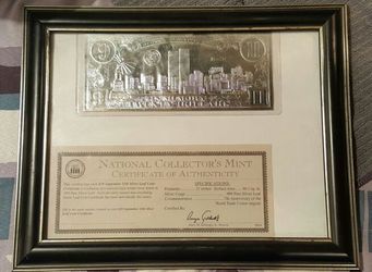 $20 9/11 World Trade Center Silver Certificate