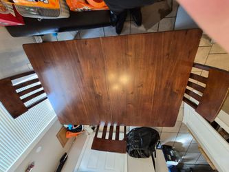 Wood Dining Table  (w/ chairs)