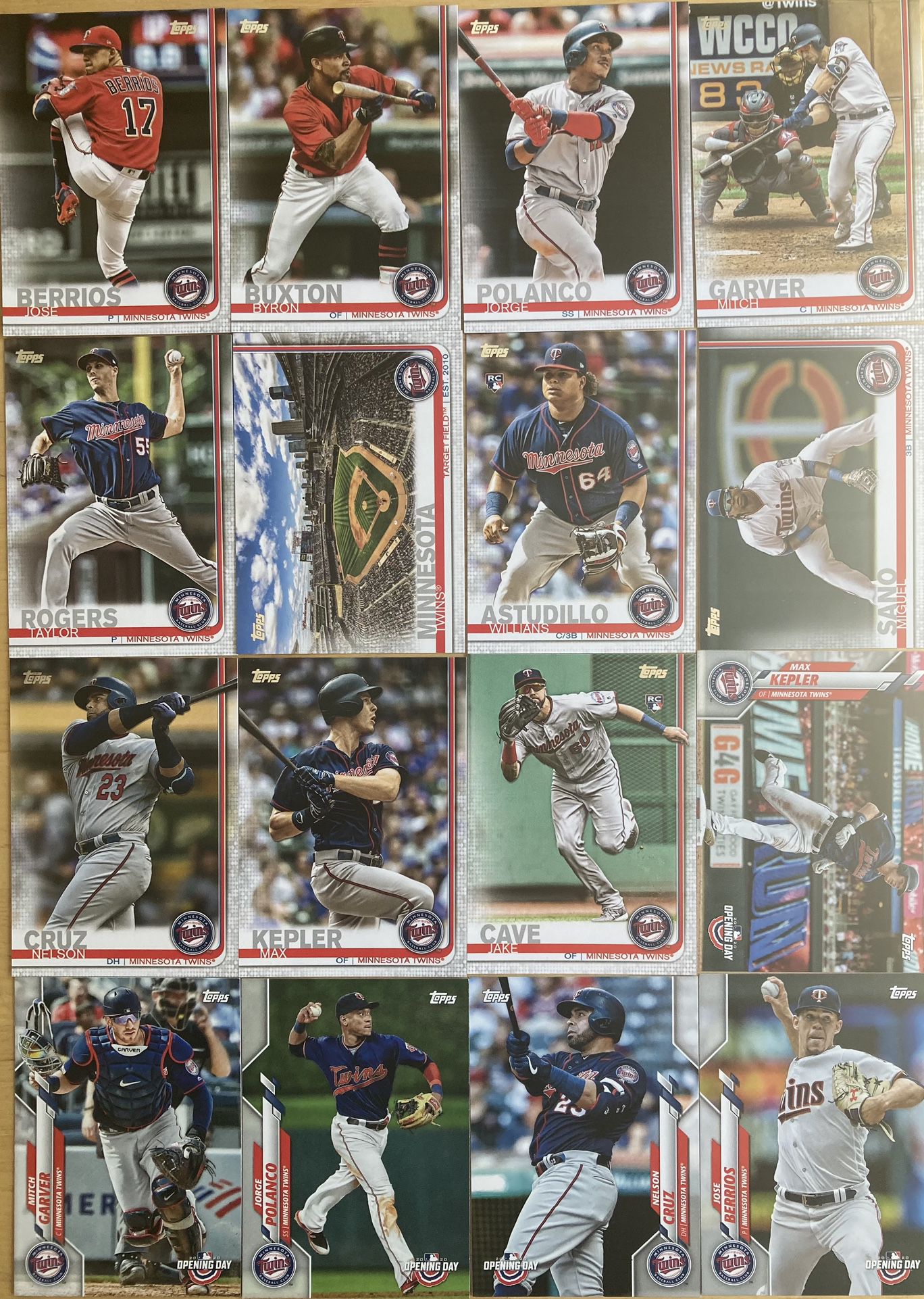 Minnesota Twins Baseball Cards (180 Total Cards)