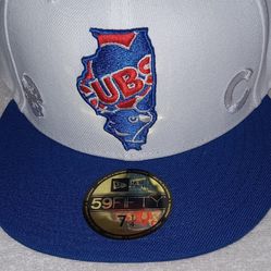 Chicago Cubs New Era MLB State Fitted Hat 7 1/4 