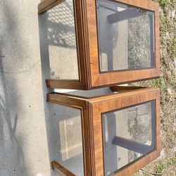 Pair Of Solid Wood End Tables 