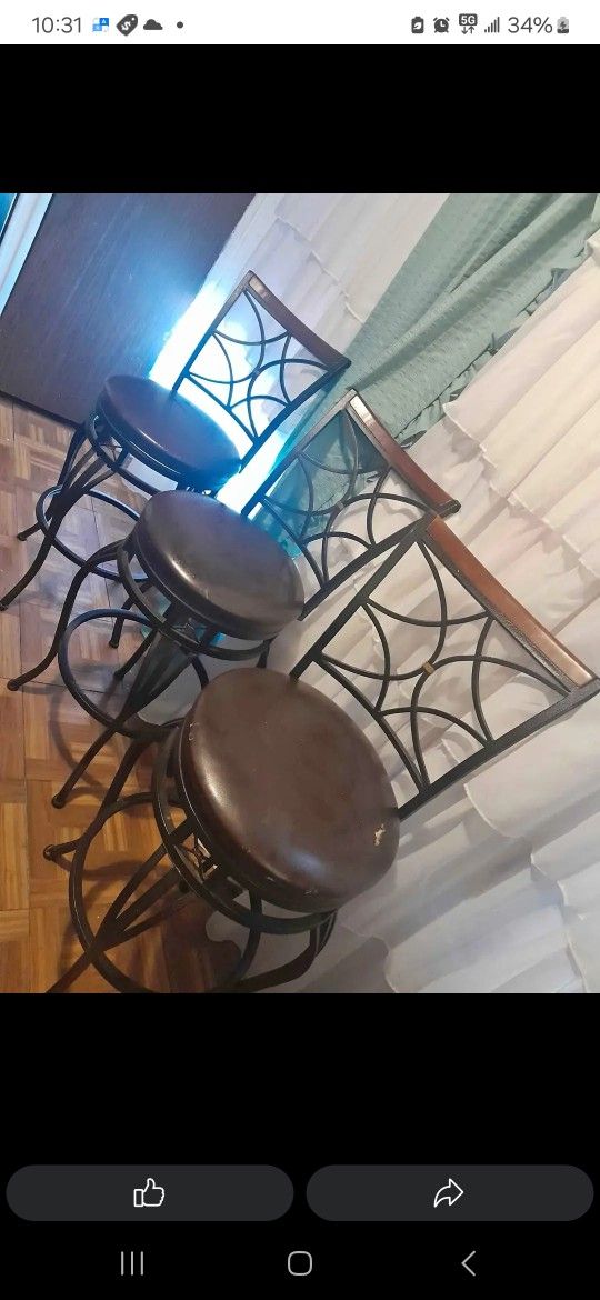 Bar Stools, Sillas Altas Giratorias Para Barra