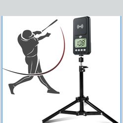 WEEPALM Rotatable Baseball Radar For Swing&Pitching Training,Speed Radar Gun With Tripod,Lager LCD Display,Handheld or Hand Free Speed Sensors Basebal