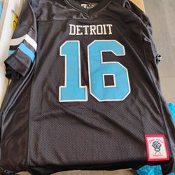 Black and Blue Detroit Lions Jersey