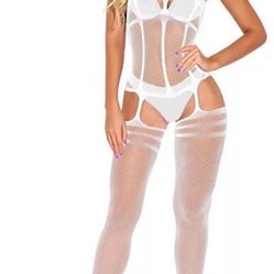 🔥 Sexy Lingerie Collection – Halter Bodystockings + Built-In Garter Fishnets 🔥 💲 $20 each + shipping | Local pickup available | Ships from USA - Wh