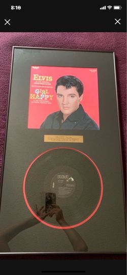 Elvis Presley Girl Happy Framed Vinyl Record Display
