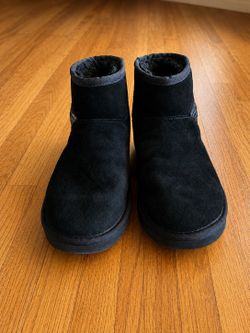 Black UGG Ankle Boots with Sequin Star Detail