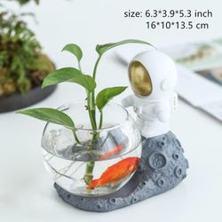 Planter,Glass Vase,Resin Hydroponics Flower Vases,Nordic Modern Succulent Flower Pot Creative Decor for Home Office Table 