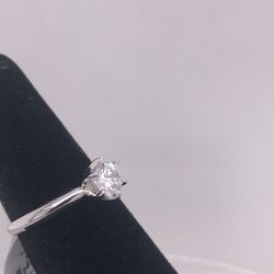 Gold Diamond Solitaire Ring 14K