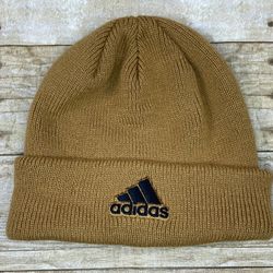 Adidas Tan Knit Beanie / Stocking Hat One Size
