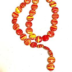 Orange & Yellow Stone Beads 