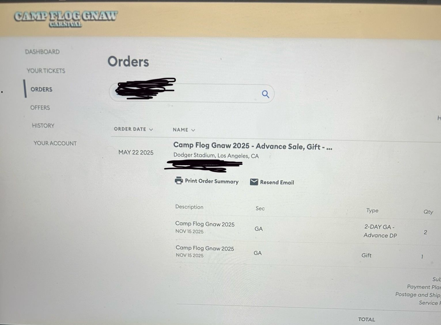 2 Camp Flog Gnaw GA Tickets