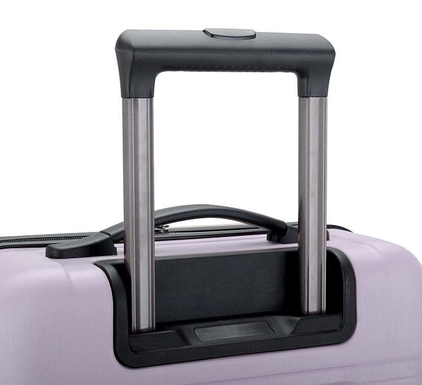 U.S. Traveler Boren Polycarbonate Hardside Rugged Travel Suitcase Luggage with 8 Spinner Wheels, Aluminum Handle, Lavender, Carry-on 22-Inch, USB Port