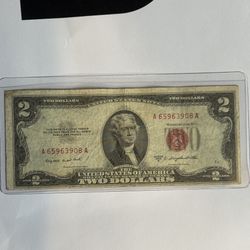 1953 Red Seal $2 Bill