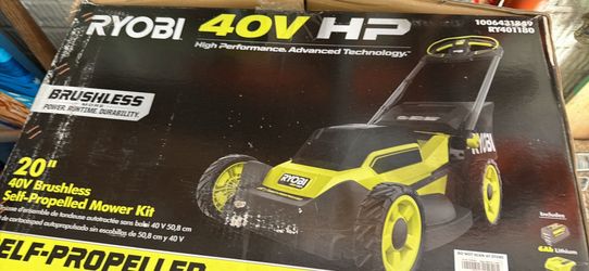 Ryobi 40 V HP Brushless 20 inch Self Propelled Mower Kit