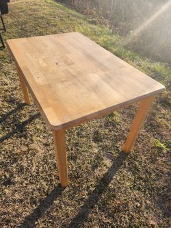 Wooden Dining Table Solid Wood Sturdy Made in Malaysia