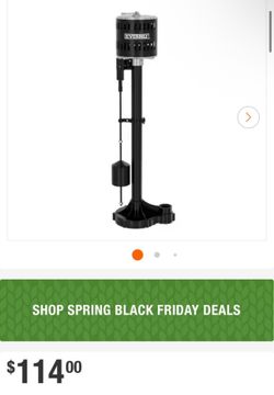 Everbilt 1/3 HP Plastic Pedestal Sump Pump