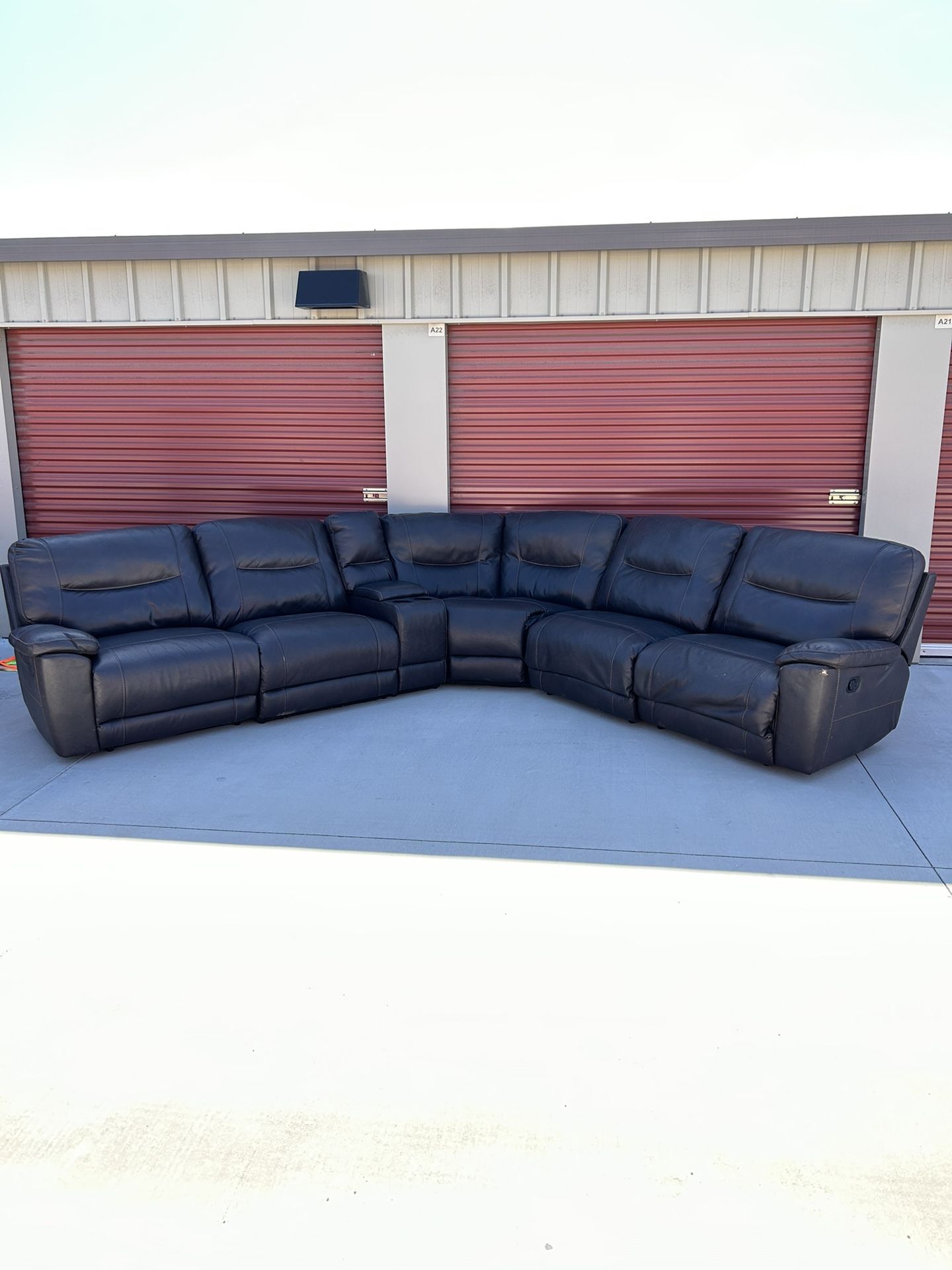 FREE DELIVERY&INSTALLATION Leather Dual Recliner Couch 