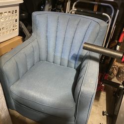 Rotating Blue Chair