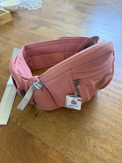 SUNVENO Baby Hip Seat Carrier Pink Adjustable Waist Carrier w/ Storage