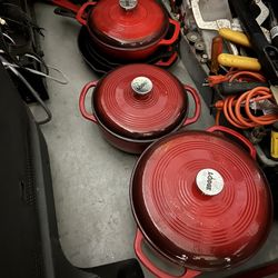 Lodge Red Enamel Coated Cookware