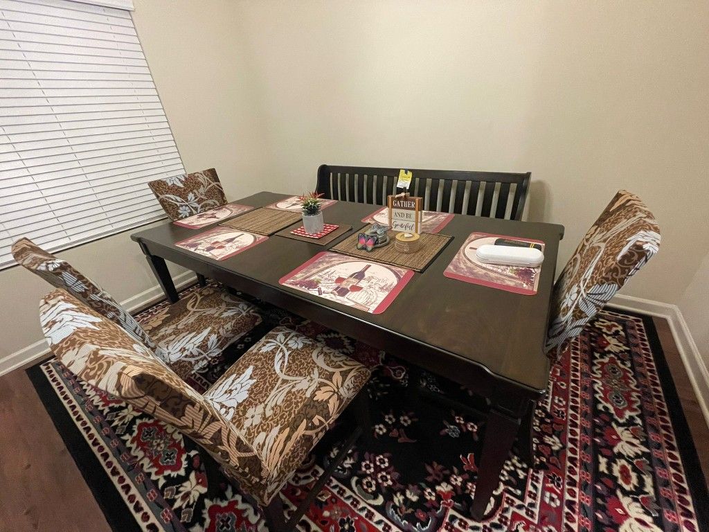 Unused Dining Table 4 Chairs Bench For Sale
