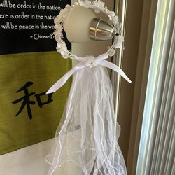 White First Communion Veil 